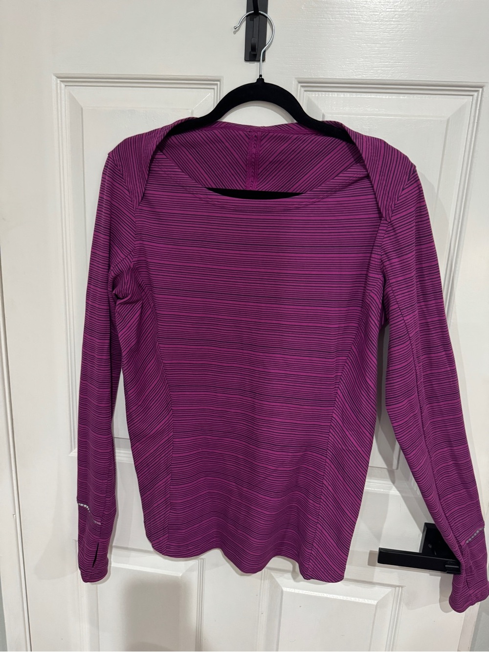 lululemon athletica Purple Striped Long-Sleeve Tee